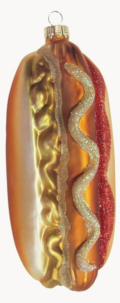 Addobbo per albero di Natale dipinto a mano Hot Dog