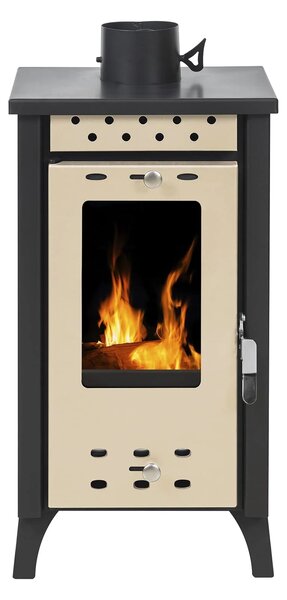 Stufa a Legna 33x38,5xh74 cm 7,7 Kw Matilde Beige