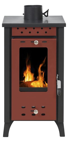Stufa a Legna 33x38,5xh74 cm 7,7 Kw Matilde Rossa