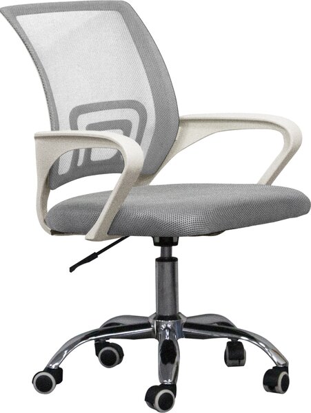 VDD Sedia da ufficio - grigio/bianco - ergonomica - regolabile in altezza