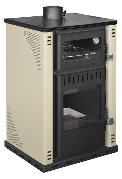 Stufa a Legna con Forno 62x59xH102 cm 27,6Kw Elsa Beige