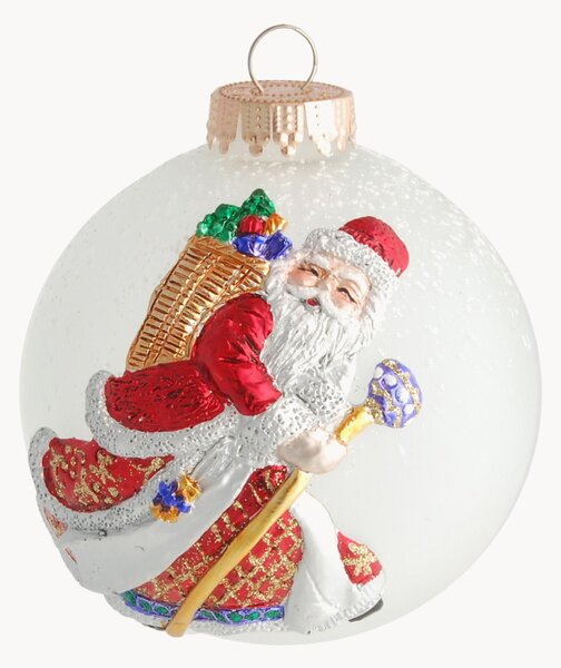 Pallina di Natale dipinta a mano Santa