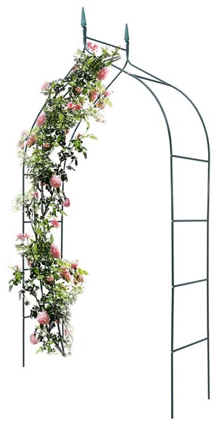 Arco da Giardino Supporto per Rose e Piante Rampicanti in Metallo Altezza 240 cm