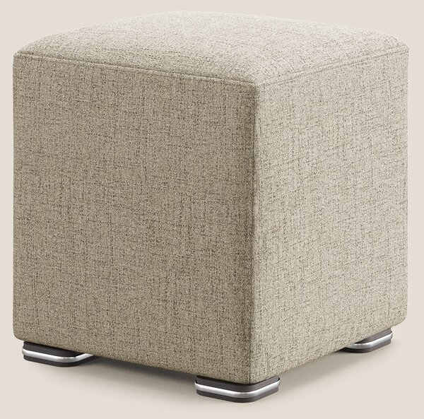 Cube pouf in tessuto morbido impermeabile T03 beige