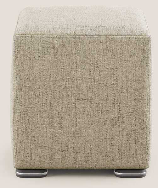 Cube pouf in tessuto morbido impermeabile T03 beige