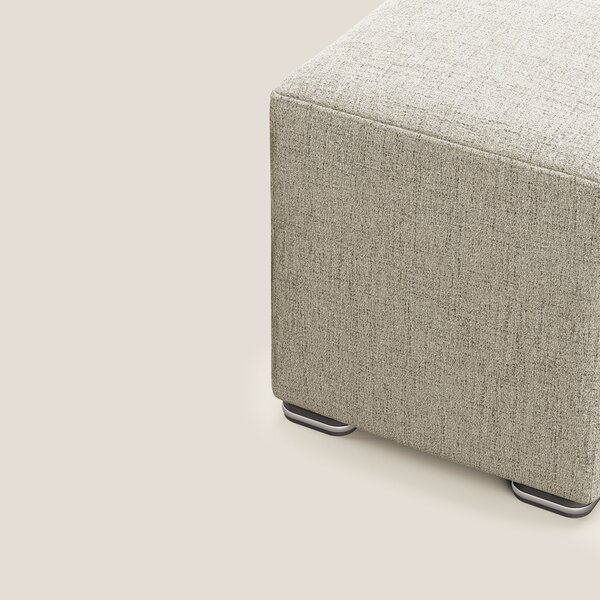 Cube pouf in tessuto morbido impermeabile T03 beige