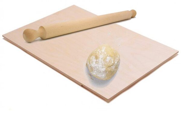 Asse Per Impastare Spianatoia In Legno Con Mattarello Pasta Pizza 50x30 cm