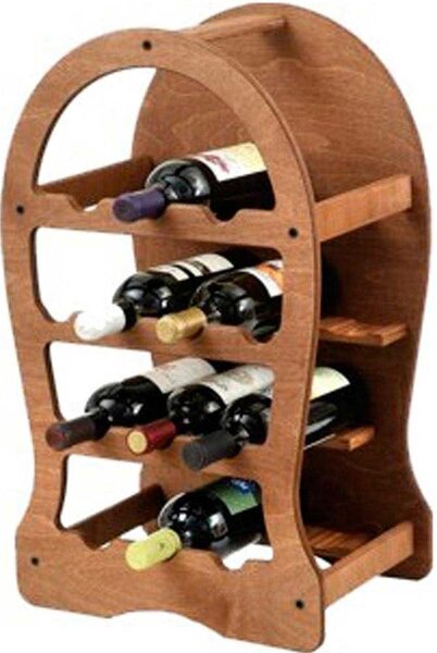 Cantinetta Porta Bottiglie Vino Da Terra In Legno Scuro 13 Posti Casa Ristorante