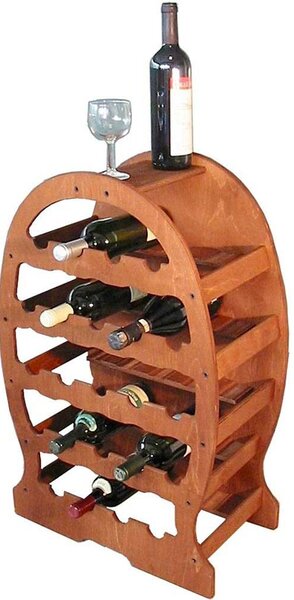 Cantinetta Porta Bottiglie Vino Da Terra In Legno Scuro 23 Posti Casa Ristorante
