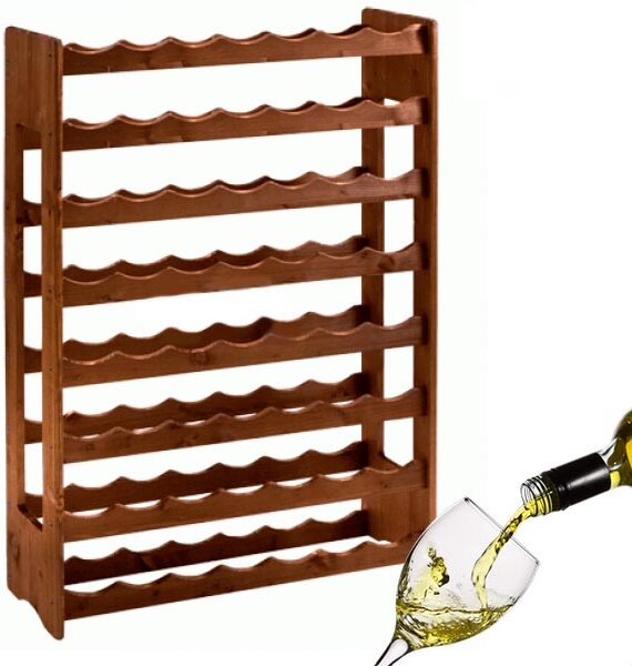 Cantinetta Porta Bottiglie Vino In Legno Scuro 56 Posti Casa Ristorante Cantina