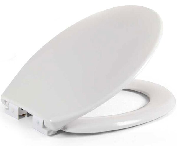 Copriwater Universale Copri WC Coprivaso Chiusura Lenta Sedile Bianco 37x44 cm