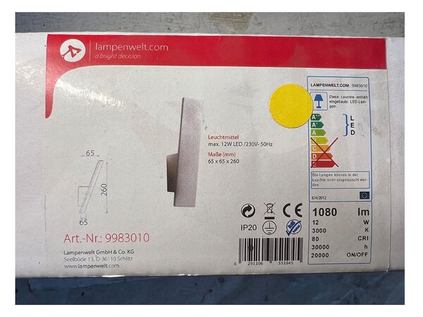 Lampenwelt - Applique a LED ISSA LED/12W/230V