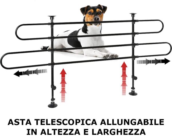 Griglia Divisorio Auto Cani Protezione Universale Trasporto Animali 2 Elementi