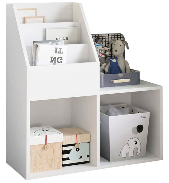 Libreria Cameretta Bambini Legno Scaffale 5 Ripiani Porta Giocattoli Libri Rivis