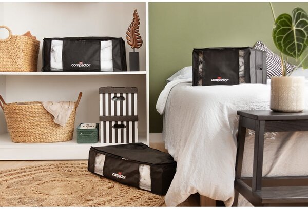 Scatola di stoccaggio nera con imballaggio sottovuoto Black Edition, volume 210 l - Compactor