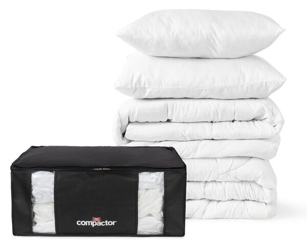 Set di organizer per vestiti sottovuoto/rinforzati in tessuto 2 pz 65x45x27 cm Black Edition – Compactor