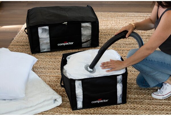 Scatola di stoccaggio nera con imballaggio sottovuoto Black Edition, volume 210 l - Compactor