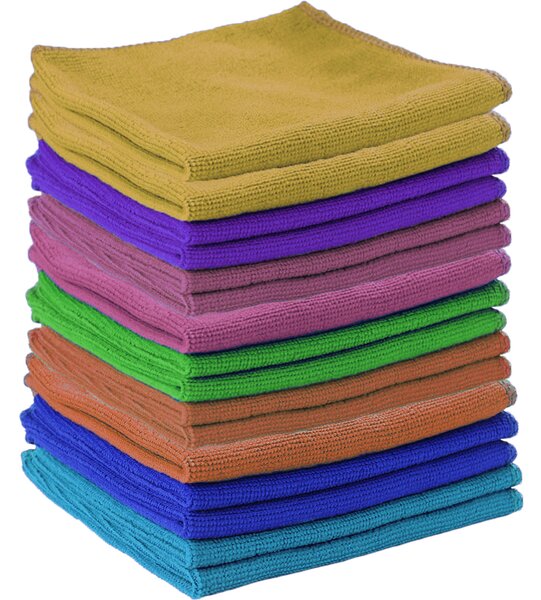 Mega Pack Confezione 16 Panni in Microfibra 30x30 cm Multiuso Multisuperficie