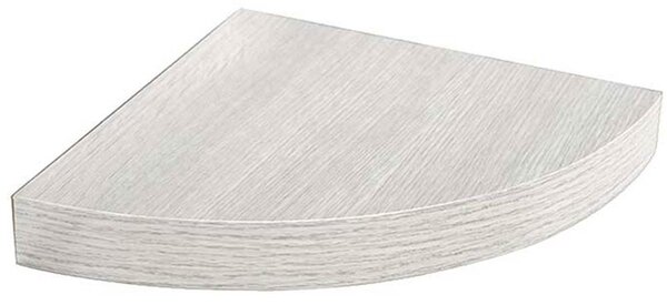 Mensola Parete Angolare Scaffale Ripiano ad Angolo in Legno MDF Bianco 24x4cm