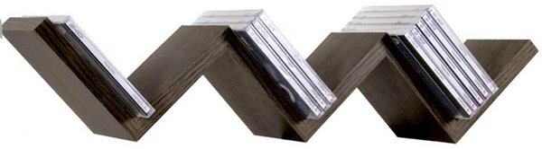 Mensola Parete Moderna Design Zig Zag Mensole Muro Scaffale 3 Ripiani Wenghe