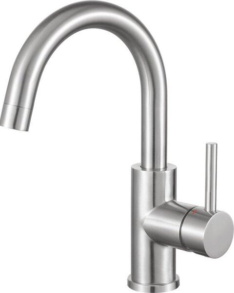 Rubinetto da cucina girevole a 360 gradi - Miscelatore con bocca alta per cucina e bagno - Rubinetti in acciaio inossidabile