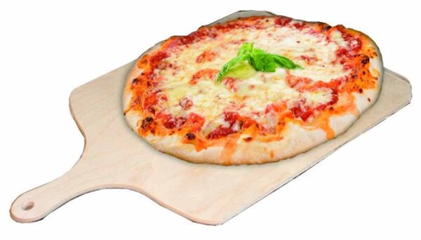 Pala per Pizza da Forno Fornetto Tagliere Legno Multistrato con Manico 40x29cm