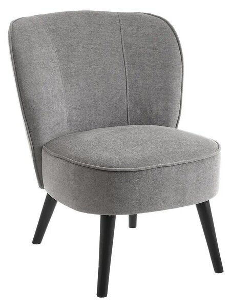 Poltrona Relax in Legno e Tessuto Colore Grigio Scuro Mod. Kansas 59x66x75H cm