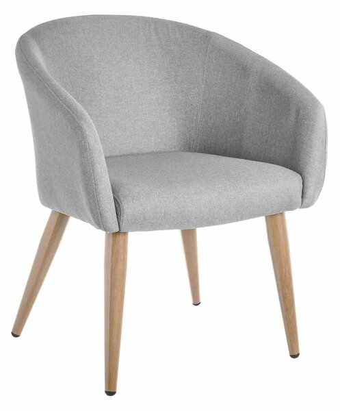 Poltrona Relax in Legno e Tessuto Colore Grigio Chiaro Mod. Morla 60x58x77H cm