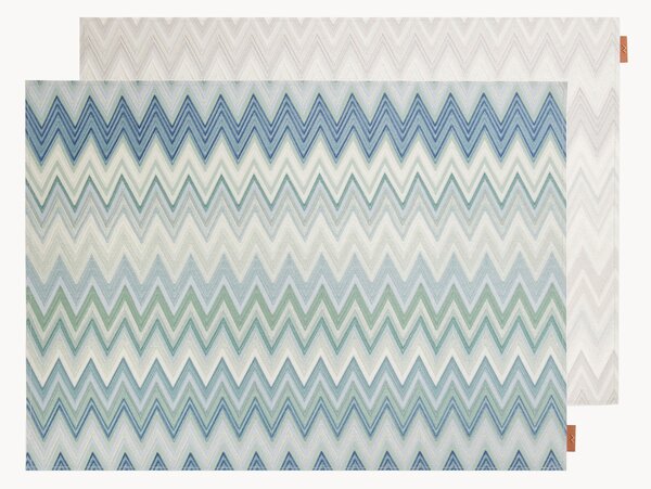 Set di 2 tovagliette americane reversibili Zigzag