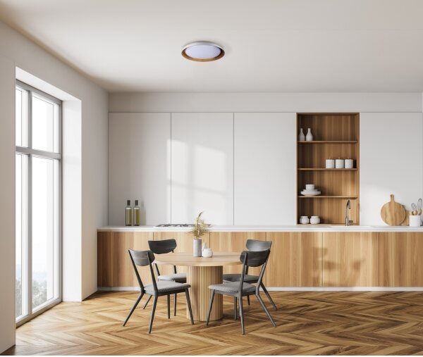 Kanlux 37317 - Plafoniera LED NIFU LED/17,8W/230V diametro 43 cm bianco/marrone