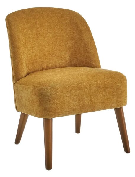 Poltrona Relax in Legno e Tessuto Colore Mostarda Mod. Petty 52x58x71H cm
