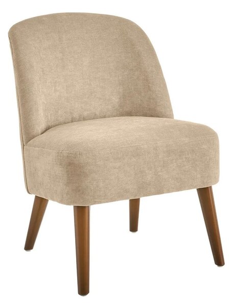 Poltrona Relax in Legno e Tessuto Colore Beige Modello Petty 52x58x71H cm