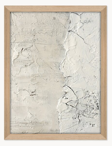 Stampa su tela incorniciata dipinta a mano White Surface