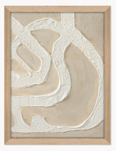 Quadro su tela incorniciato dipinto a mano Raw Organic