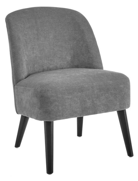 Poltrona Relax in Legno e Tessuto Colore Grigio Scuro Mod. Petty 52x58x71H cm