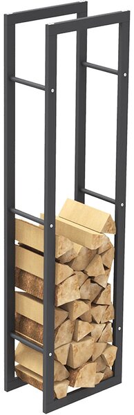 Portalegna Supporto Metallo Porta Legna Interno Legnaia Camino Stufa 150x40x25cm