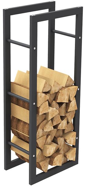 Portalegna Supporto Metallo Porta Legna Interno Legnaia Camino Stufa 100x40x25cm