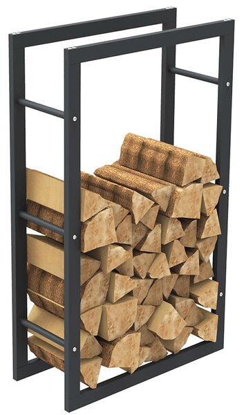 Portalegna Supporto Metallo Porta Legna Interno Legnaia Camino Stufa 100x60x25cm