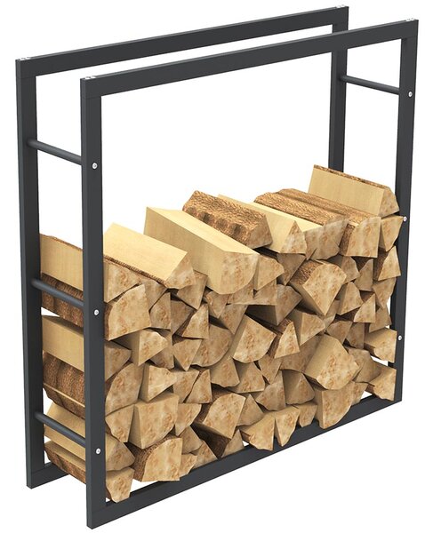 Portalegna Supporto Metallo Porta Legna Interno Legnaia Camino Stufa 100x100x25