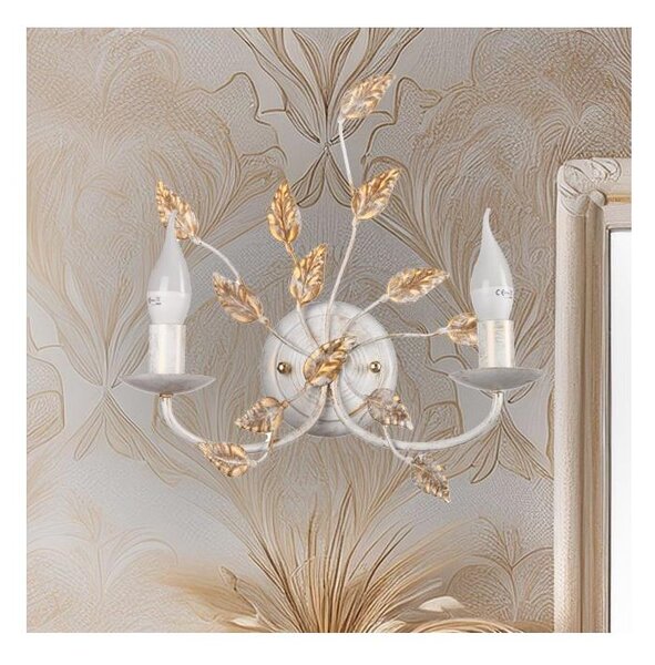 ONLI - Applique COLLANA 1xE14/6W/230V bianco/oro