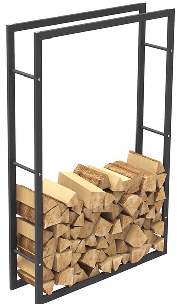 Portalegna Supporto Metallo Porta Legna Interno Legnaia Camino Stufa 150x100x25