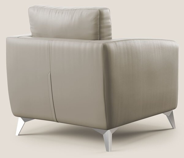 Orione Poltroncina in ecopelle moderna e impermeabile T04 talpa