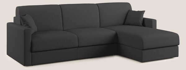 Chris Divano letto angolare 5 posti in tessuto impermeabile T13 antrac
