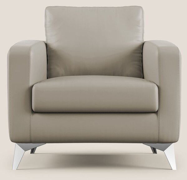 Orione Poltroncina in ecopelle moderna e impermeabile T04 talpa