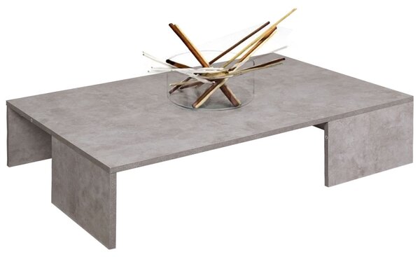 Tavolino Caffe Divano Salotto Rettangolare Basso in Legno Design Moderno Grigio