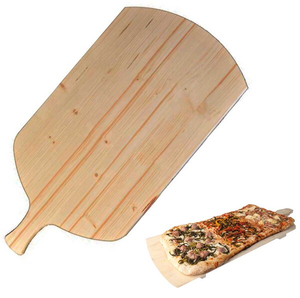 Tagliere Per Pizza a Metro Teglia Vassoio Legno Rettangolare Con Manico 82x36cm