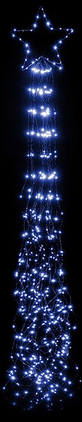 Stella Cometa Albero di Natale Puntale Cascata Illuminazione Led Natalizia