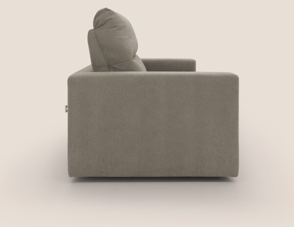 Paloma divano letto con materasso alto 18 cm con Aloe Vera in tessuto