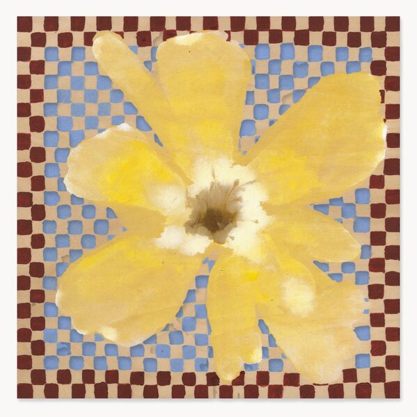Stampa digitale Flower with Checks 03