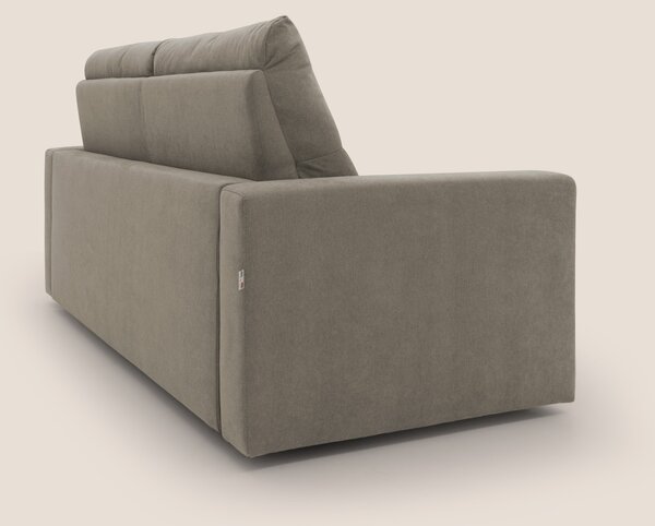 Paloma divano letto con materasso alto 18 cm con Aloe Vera in tessuto